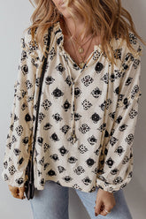 You Know Best Print Long Sleeve Top