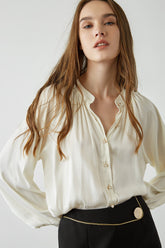 Maite White Puff Sleeve Blouse