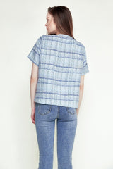 Royal Blue Pocket Front Tweed Jacket