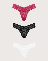 Soft Lace Cheeky Thong Underwear