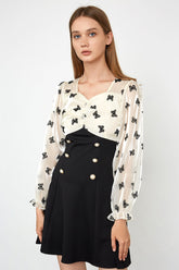 Rileigh Black A-Line Mini Dress