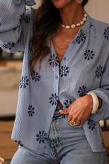 Easily Endearing Flower Long Sleeve Top