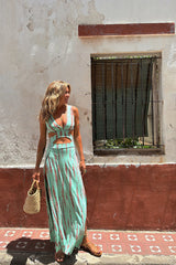 Brighter Side V-Neck Cutout Maxi Dress - 4 Colors