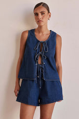Unexpected Time Denim Two-Piece Suit - 2 Colors