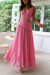 Moment Maker V-Neck Cutout Maxi Dress - 3 Colors