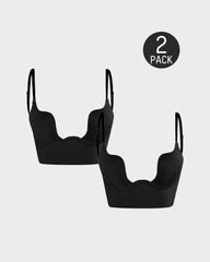 2 PackLow Back Secret Plunge Bra - Black