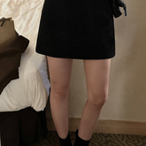 Women's Corduroy A-Line Mini Skirt - Fall Vintage High Waisted Stretch Short Skirt