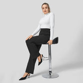 High Waisted Button Multiple Pockets Straight Leg Casual Pants