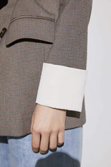 Herringbone Grey Oversized Blazer