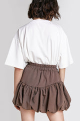 White Teddy Bear Embroidered T-Shirt