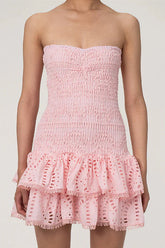 Sweet Like You Pleated Mini Dress - Light Pink