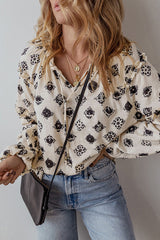 You Know Best Print Long Sleeve Top