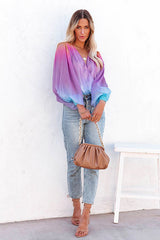 Something Pretty Statement Sleeve Drape Top