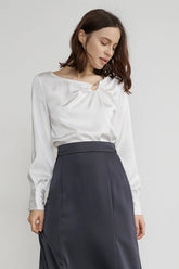 Halley White Cut-Out Blouse
