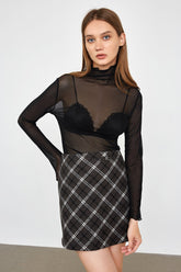 Alessi Black Semi-Sheer Blouse
