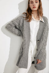 Jennie Grey Chunky Cardigan