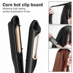 Corrugated flat automatic curling iron