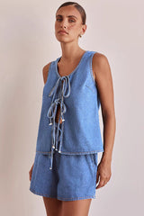 Unexpected Time Denim Two-Piece Suit - 2 Colors