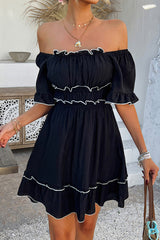 Close to Your Heart Ruffled Mini Dress - 4 Colors