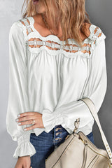 Romantic History Crochet Long Sleeve Top - 4 Colors