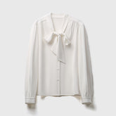Eleni Cornflower White Tie Shirt