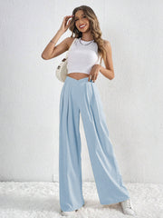 Pleated Casual Wide Leg Pants