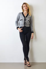 Adelyn Grey Pocketed Cardigan