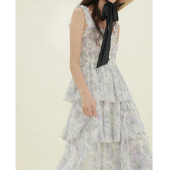 Sunny Evenings Apricot Multi Lurex Flutter Sleeve Maxi Dress