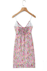 Wonderfully Refined Floral Print Lace Mini Dress