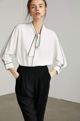 Bolt White Contrast Top