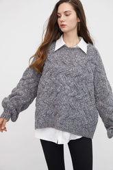 Maeve Charcoal Chunky Sweater