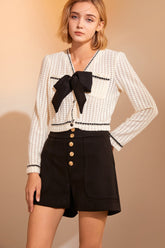 Maria White Semi-Sheer Blouse