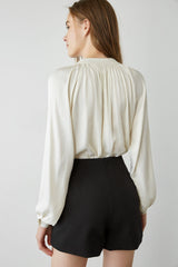 Maite White Puff Sleeve Blouse