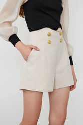 Nechama Beige Nautical Short Pants