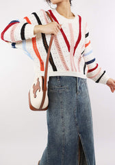 Beige Oversized Batwing Sleeve Sweater