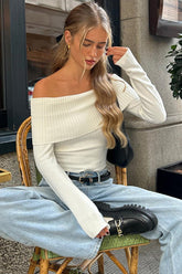 Endearing Appeal Ribbed Knit Off-the-Shoulder Top - 3 Colors