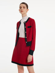 Tweed Vintage Jacket And Half-skirt Set