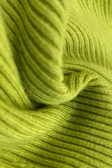 Green Knitted Cut Out Detail Sweater