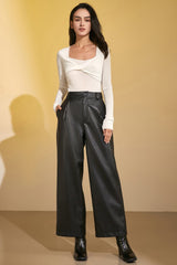 White Premium Wool Twisted Sweater