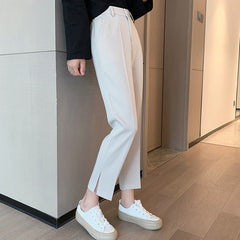 Zaira Beige Ankle Jeans