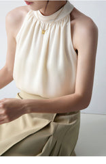 Halter Neck Suspender Sleeveless Vest.
