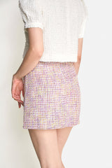 Pink Fake Pocket Skirt
