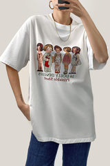 White Relaxed Fit Graphic T-shirt