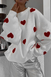 Warmly Adorable Heart Oversized Knit Top - 7 Colors