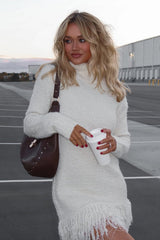 Convincingly Cozy Tassel Knit Dress -3 Colors