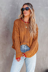 Just Too Sweet Cable Knit Sweater - 2 Colors