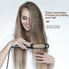 Corrugated flat automatic curling iron