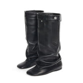 leather Height Increasing Knee high Boots