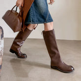 Autumn Cowhide Detachable riding Boots