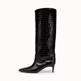 Autumn Women's Stone pattern Knee high Boots